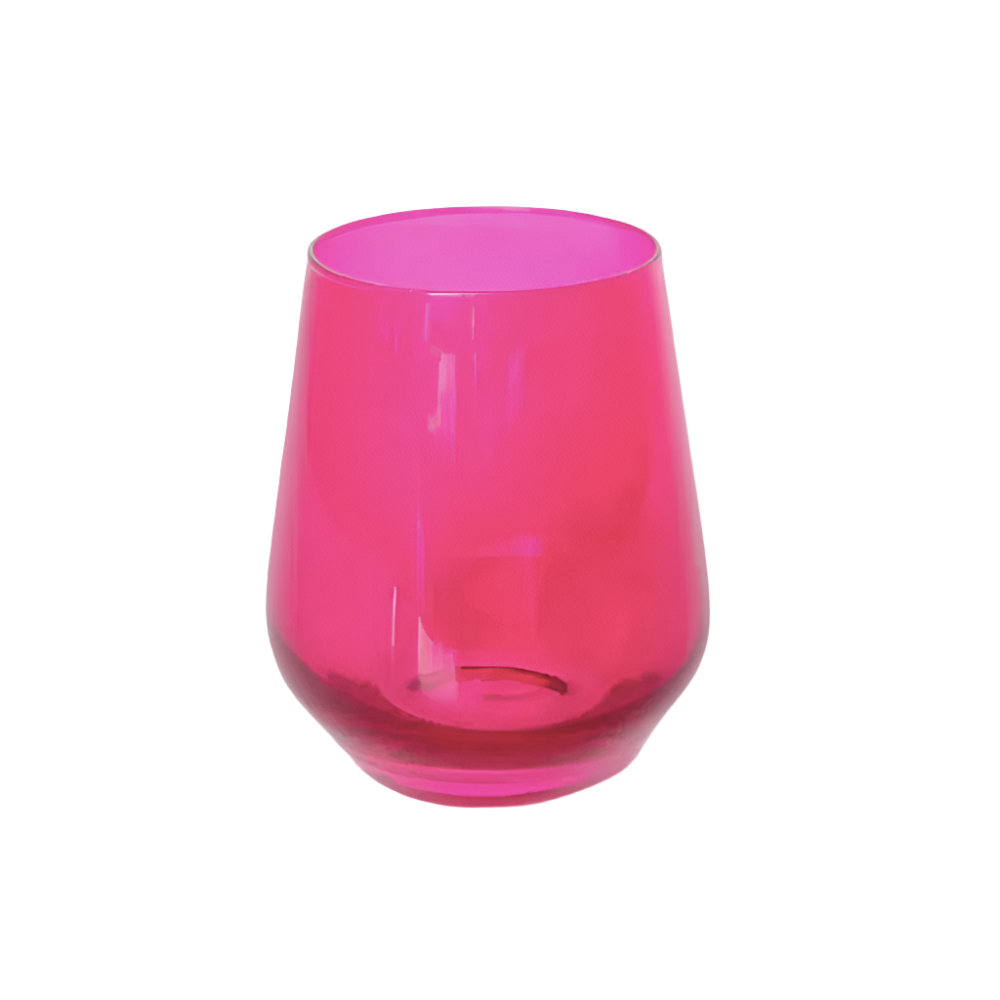 Fuchsia Stemless Wine Glass