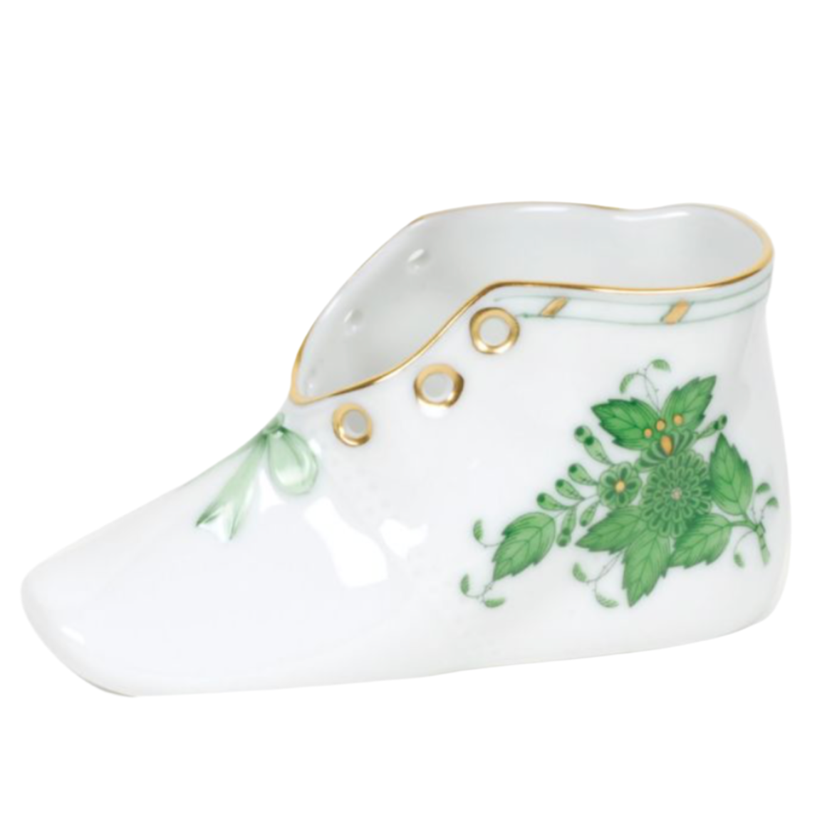 Chinese Bouquet Baby Shoe, Green