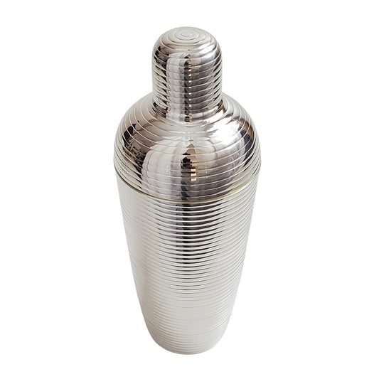 Silver Plated Ribbed Cocktail Shaker