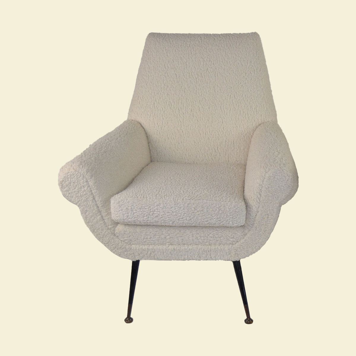 Cream Boucle Modern Chairs