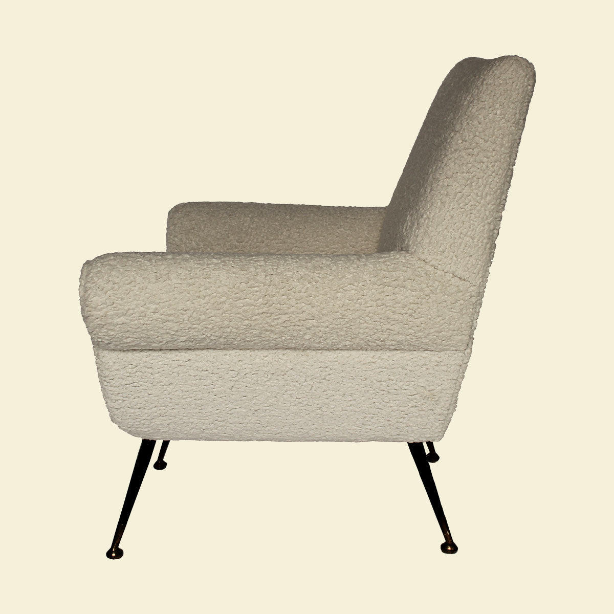 Cream Boucle Modern Chairs