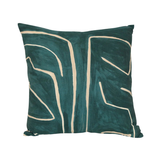 Teal Line Design Pillow