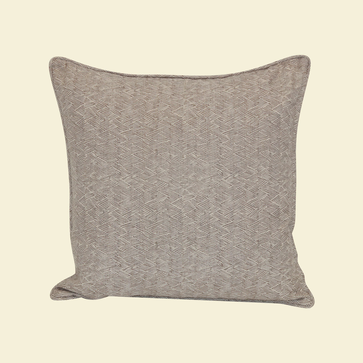 White/Grey Lattace Print Pillow 21"x21"