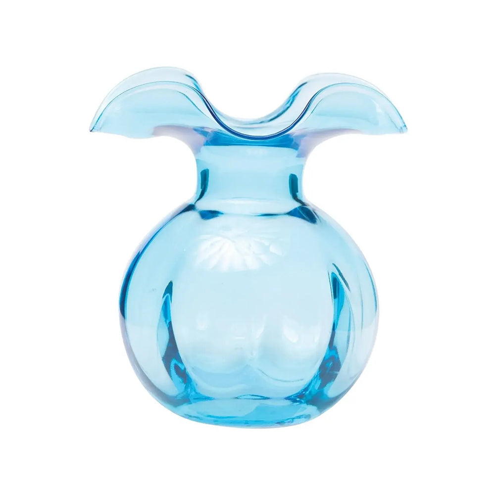 Hibiscus Aqua Glass Bud Vase