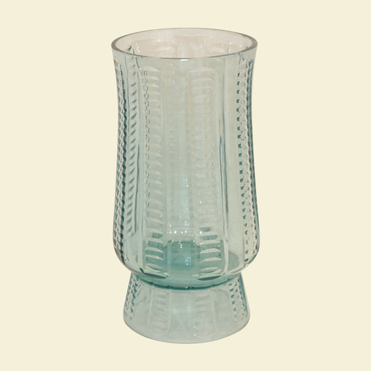 Hurricane Vase Ribbed Lip Cut Large Bowl