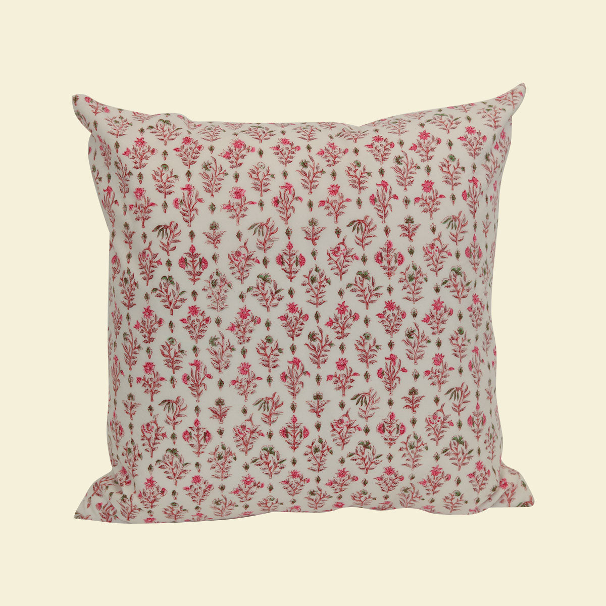 Pink Floral Pillow 21"x21"