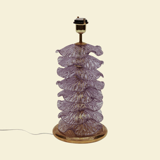 Purple Ruffle Lamp