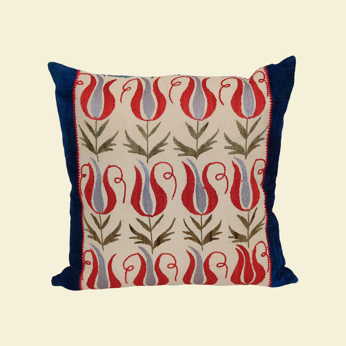 Red/Purple Floral Pillow