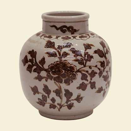 Rusty Brown Daisy Vase