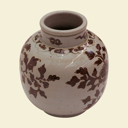 Rusty Brown Daisy Vase