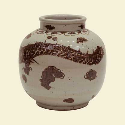 Rusty Brown Dragon Open Top Jar