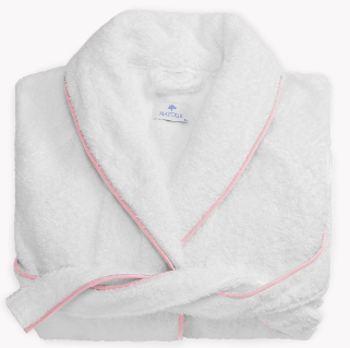 White on Pink Cairo Robe