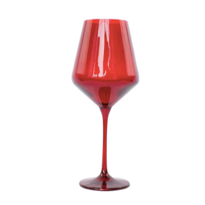 Red Stem Wine Glass