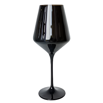 Black Stem Wine Glass