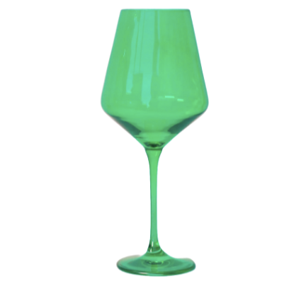 Kelly Green Stem Wine Glass