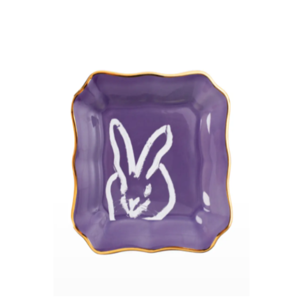 Bunny Portrait Plate in Lilac