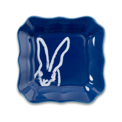 Bunny Portrait Plate in Blue