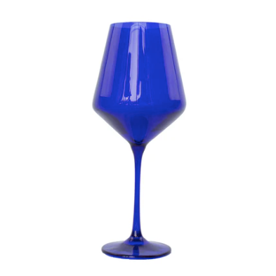 Royal Blue Stem Wine Glass