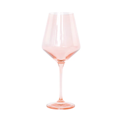 Blush Pink Stem Wine Glass