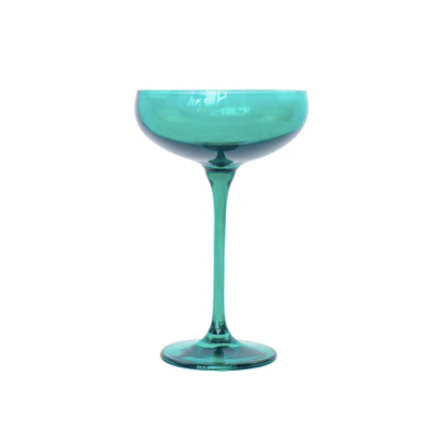 Emerald Green Champagne Coupe