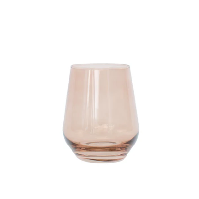 Amber Smoke Stemless Wine Glass