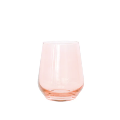 Blush Pink Stemless Wine Glass