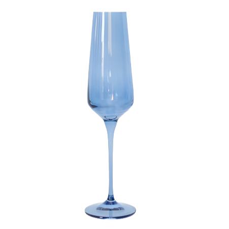 Cobalt Blue Champagne Flute