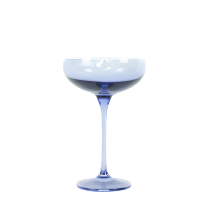 Cobalt Blue Champagne Coupe