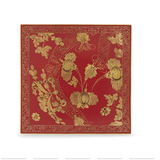 Oriente Italiano Set of 2 Porcelain Placemats, Rubrum