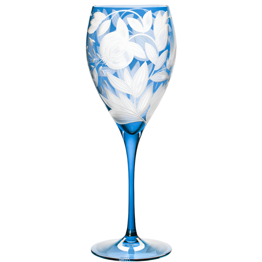 Verdure Wine Goblet, Blue