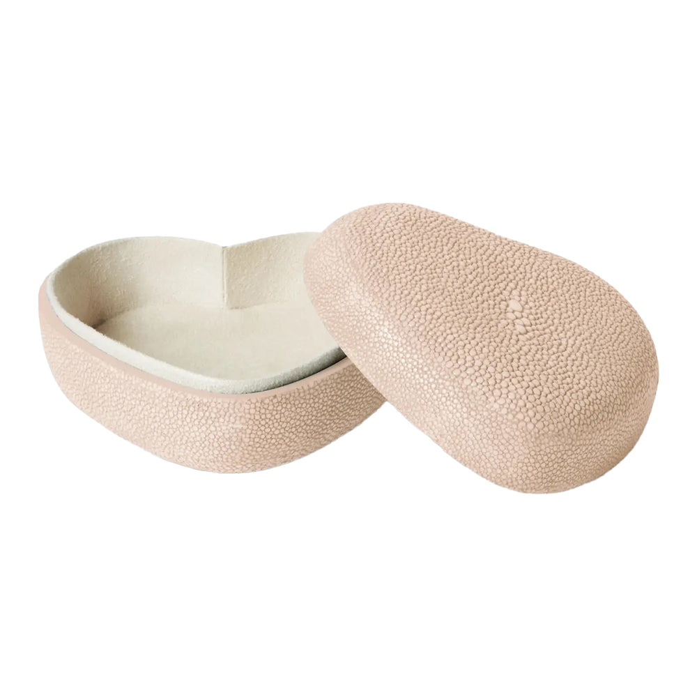 Shagreen Blush Heart Box