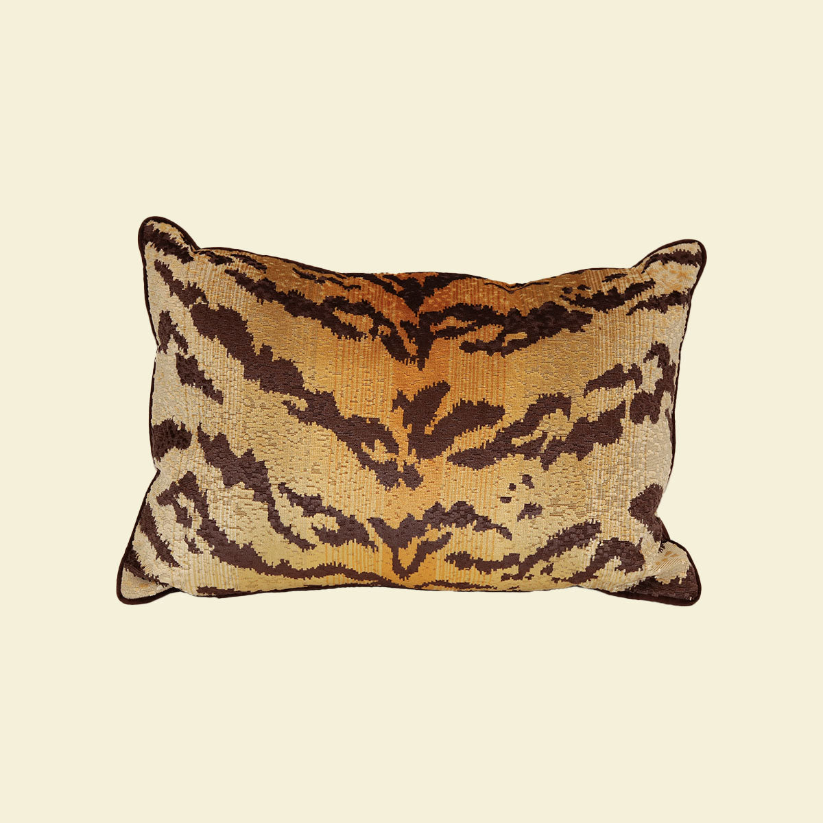 Small Tiger Print Velvet Pillow