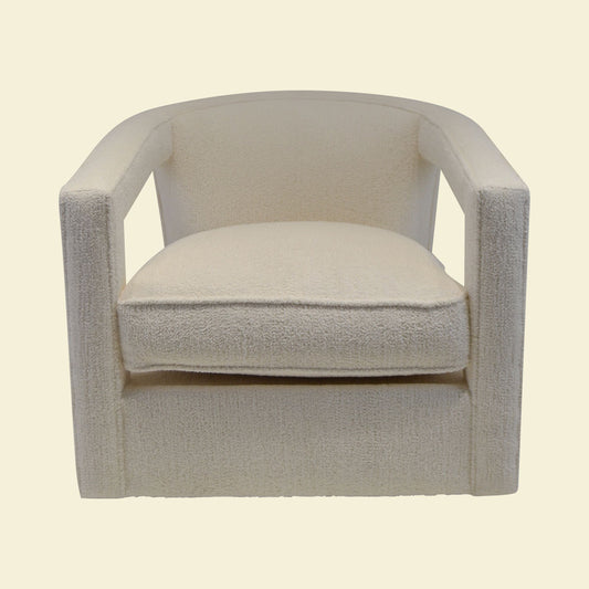 White Alana Swivel Chair as a Pair