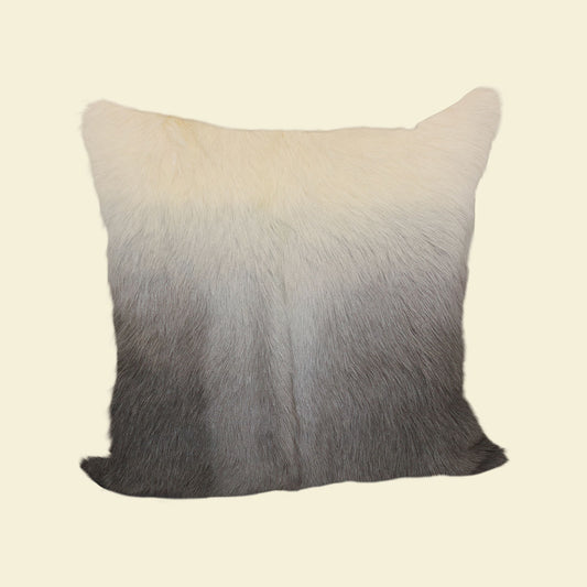 Grey/White Fur pillow 22"x22"